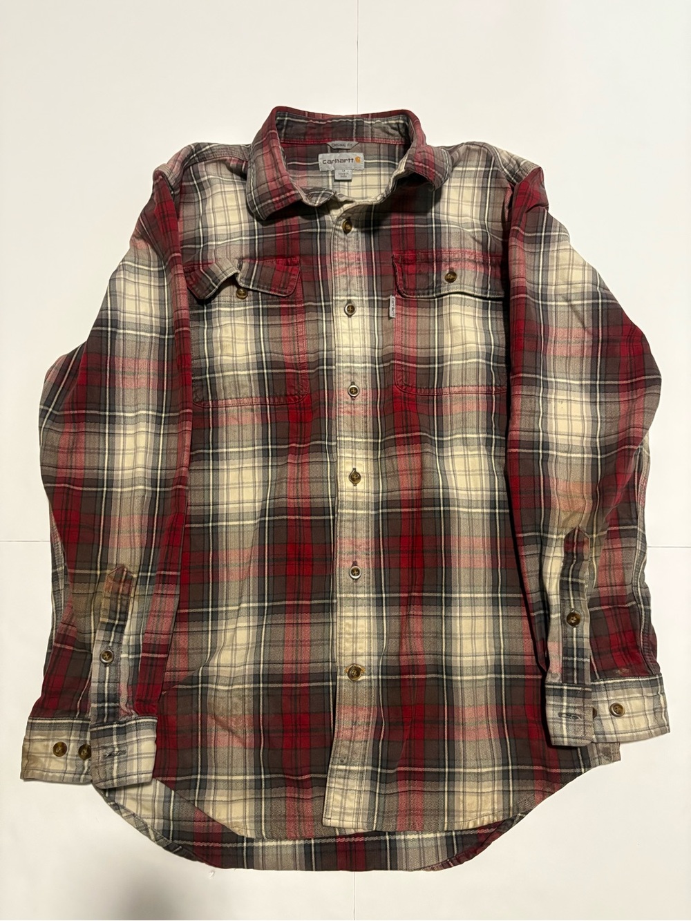 Carhartt Original Fit Plaid Flannel Shirt Medium